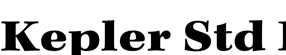 Kepler Std Black Extended Caption Font Download Free