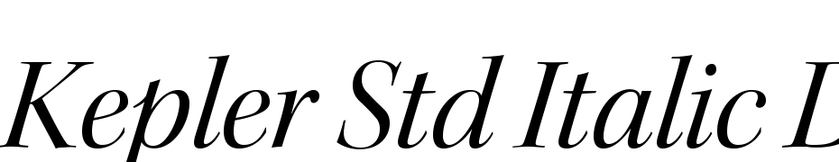 Kepler Std Italic Display Font Download Free