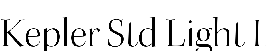 Kepler Std Light Display Font Download Free