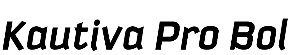 Kautiva Pro Bold Italic Font Download Free