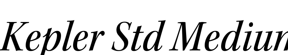Kepler Std Medium Semicondensed Italic Subhead Font Download Free