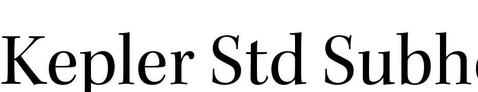Kepler Std Subhead Font Download Free