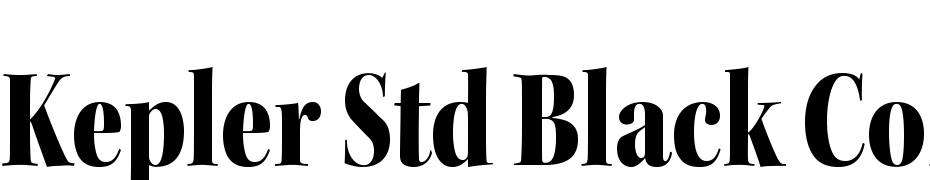 Kepler Std Black Condensed Display Font Download Free