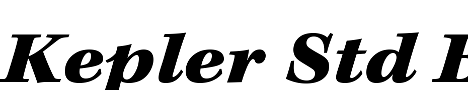 Kepler Std Black Extended Italic Caption Font Download Free