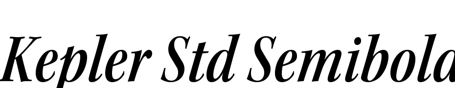 Kepler Std Semibold Condensed Italic Subhead Font Download Free