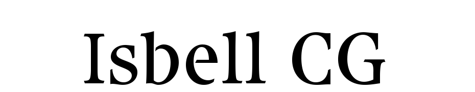 Isbell CG Font Download Free