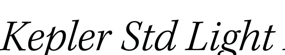 Kepler Std Light Italic Font Download Free