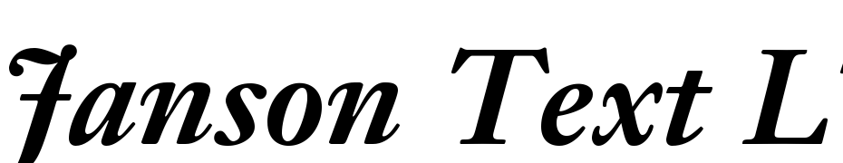 Janson Text LT Std 76 Bold Italic Fuente Descargar Gratis