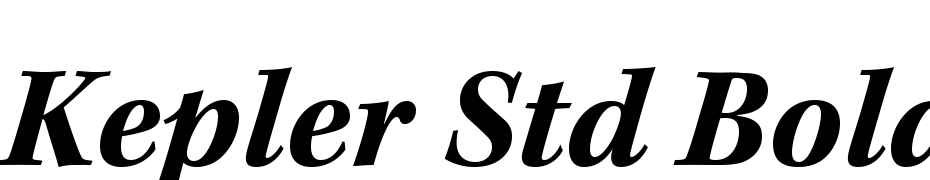 Kepler Std Bold Italic Font Download Free
