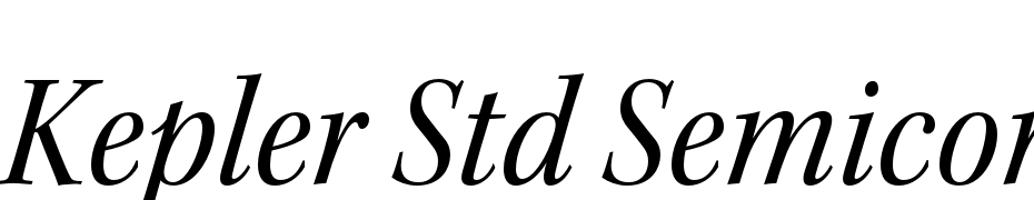 Kepler Std Semicondensed Italic Subhead Font Download Free