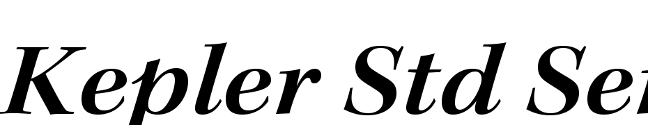 Kepler Std Semibold Extended Italic Subhead Font Download Free