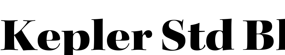 Kepler Std Black Extended Display Font Download Free