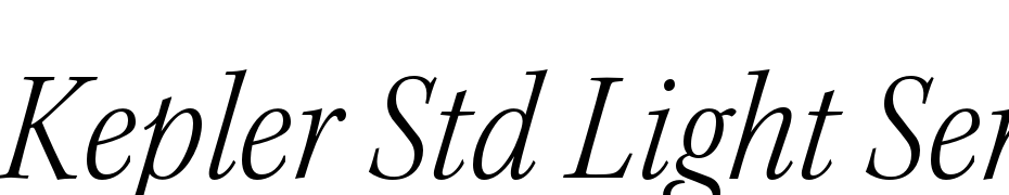 Kepler Std Light Semicondensed Italic Subhead cкачати шрифт безкоштовно
