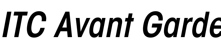 ITC Avant Garde Gothic Std Demi Condensed Oblique Font Download Free