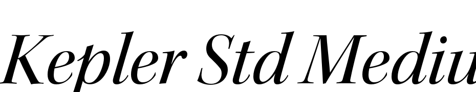 Kepler Std Medium Italic Display Font Download Free