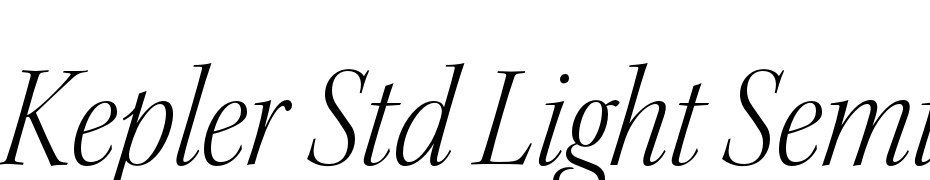 Kepler Std Light Semicondensed Italic Display Font Download Free