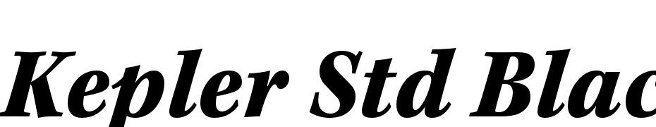 Kepler Std Black Semicondensed Italic Caption Font Download Free