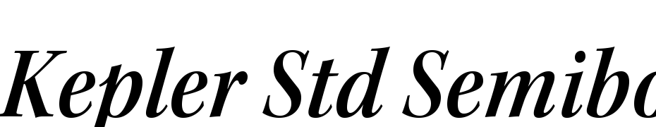 Kepler Std Semibold Semicondensed Italic Subhead Font Download Free