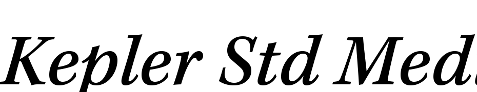Kepler Std Medium Italic Caption Font Download Free