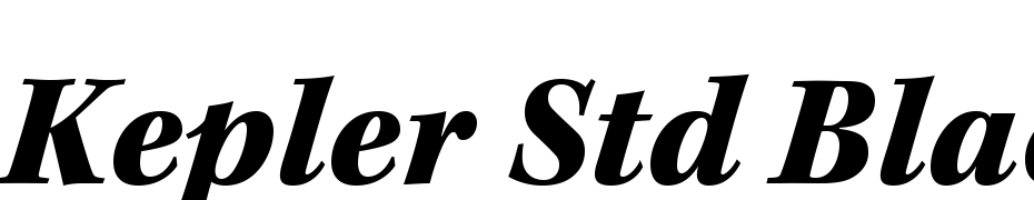 Kepler Std Black Italic Font Download Free