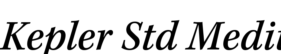 Kepler Std Medium Semicondensed Italic Caption Font Download Free