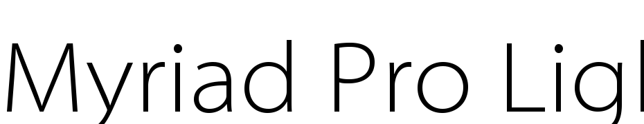 Myriad Pro Light Semi Extended Font Download Free
