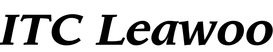 ITC Leawood Std Bold Italic Font Download Free