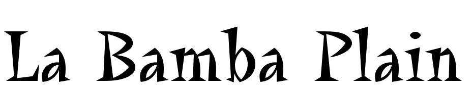 La Bamba Plain Font Download Free