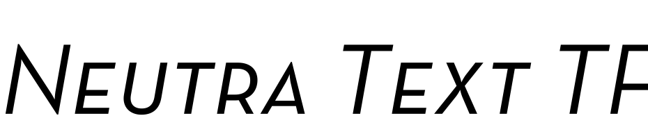 Neutra Text TF SC Alt Italic Font Download Free
