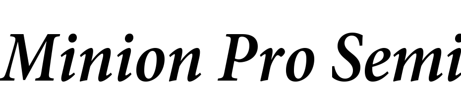 Minion Pro Semibold Cond Italic Font Download Free
