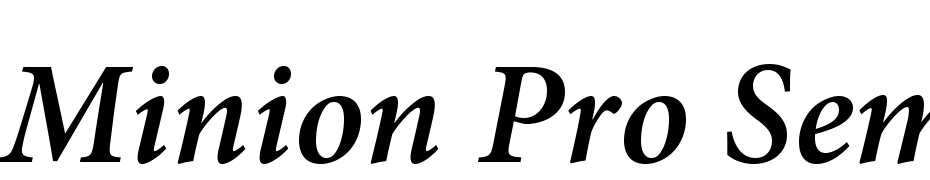 Minion Pro Semibold Italic Font Download Free