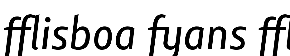 Lisboa Sans Ligatures Italic Font Download Free