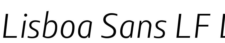 Lisboa Sans LF Light Italic Font Download Free