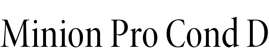 Minion Pro Cond Display Font Download Free