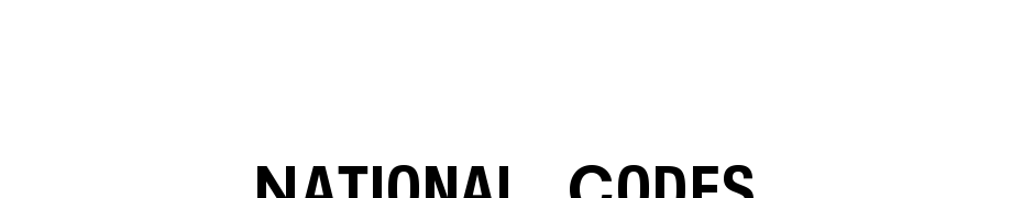 National Codes Universal Font Download Free