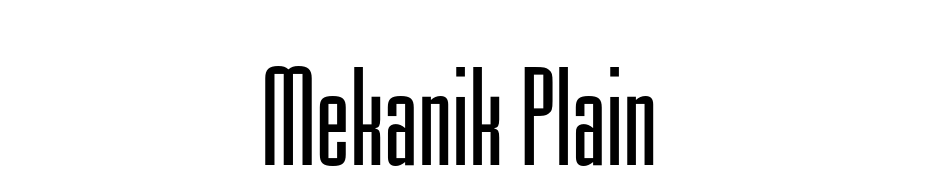 Mekanik Plain Font Download Free