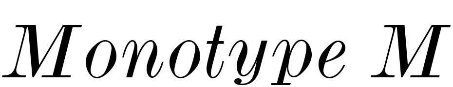 Monotype Modern Std Wide Italic Font Download Free