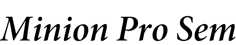 Minion Pro Semibold Italic Subhead Font Download Free