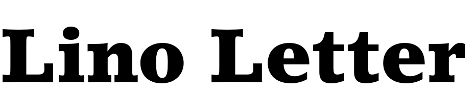 Lino Letter Std Black Yazı tipi ücretsiz indir