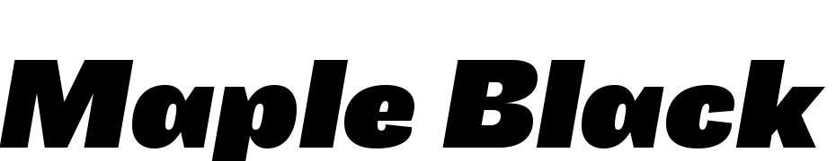 Maple Black Italic Font Download Free