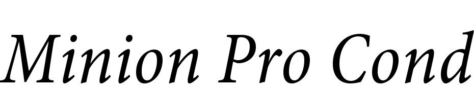 Minion Pro Cond Italic Font Download Free