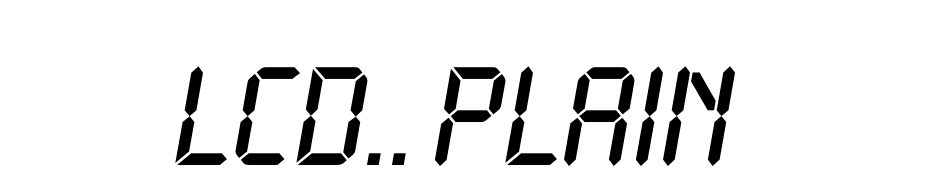 LCD.. Plain Font Download Free