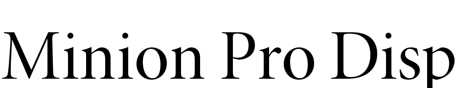 Minion Pro Display Font Download Free