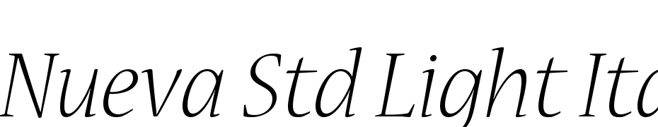 Nueva Std Light Italic Font Download Free
