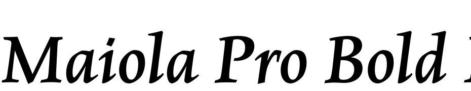 Maiola Pro Bold Italic Font Download Free