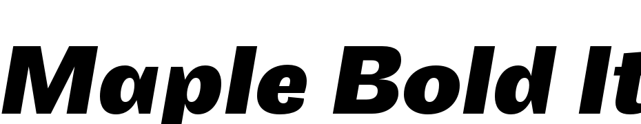 Maple Bold Italic Font Download Free
