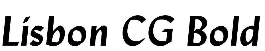 Lisbon CG Bold Italic Font Download Free