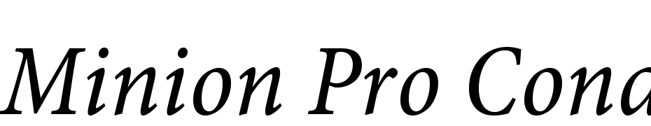 Minion Pro Cond Italic Caption Font Download Free