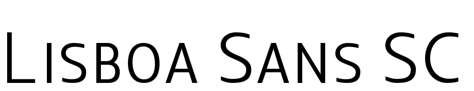 Lisboa Sans SC Light Font Download Free