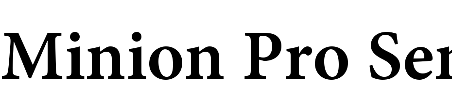 Minion Pro Semibold Caption Yazı tipi ücretsiz indir